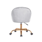 Comfy Doe Buck Silver Auroratask Chair | Study, Office Swivel Chair with Gold Base & Armrests