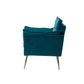 Doe Buck Velvet fyn Accent Chair/Lounge Chair for  Living Room, Bedroom, Armchair Sofa Chair with Gold Legs.