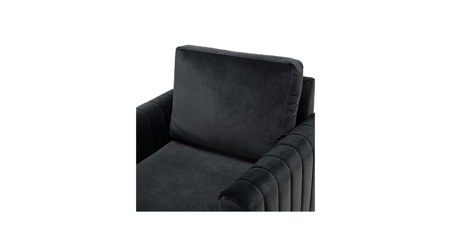 Doe Buck Velvet Rafeal  Accent Chair/Lounge Chair for  Living Room, Bedroom, Armchair Sofa Chair with Gold Legs.