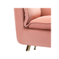 Doe Buck Velvet fyn Accent Chair/Lounge Chair for  Living Room, Bedroom, Armchair Sofa Chair with Gold Legs.