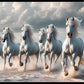 Seven White Horses - Beautiful Art Print