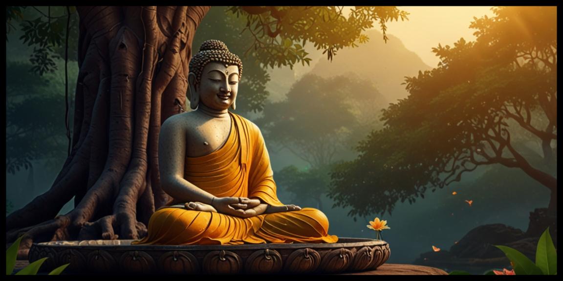 Buddha Ji Sitting Under Tree Sculpture