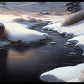 "Ice Landscape Photography Print - Frozen Nature Scene with Glaciers and Snow-Covered Mountains"