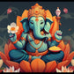 Ganesh Ji Sitting on Lotus Flower Idol - Divine Home Decor & Gift