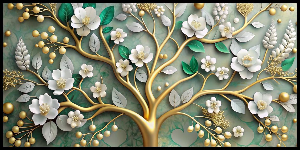 Amazing colorfull tree painting: Wall Paintings by Canvas Myntra