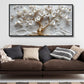 Tree like vintage snow shadow: Wall Paintings by Canvas Myntra