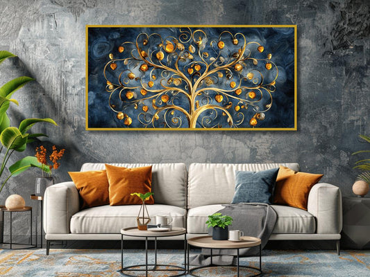 Old Fruits Tree Shape: Wall Paintings by Canvas Myntra