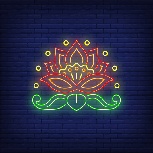 Neon Light Lotus Flower - Decorative LED Lighting for Home, Bedroom, and Events