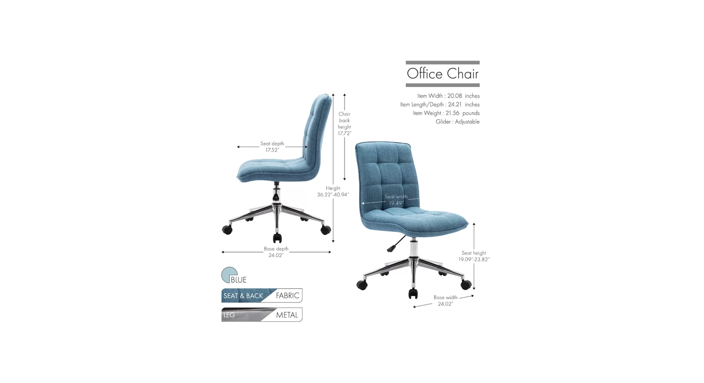 Doe Buck Velvet Jollo task chair /study chair /office chair   for  study  Room, office  , swivel Armchair  with chrome base