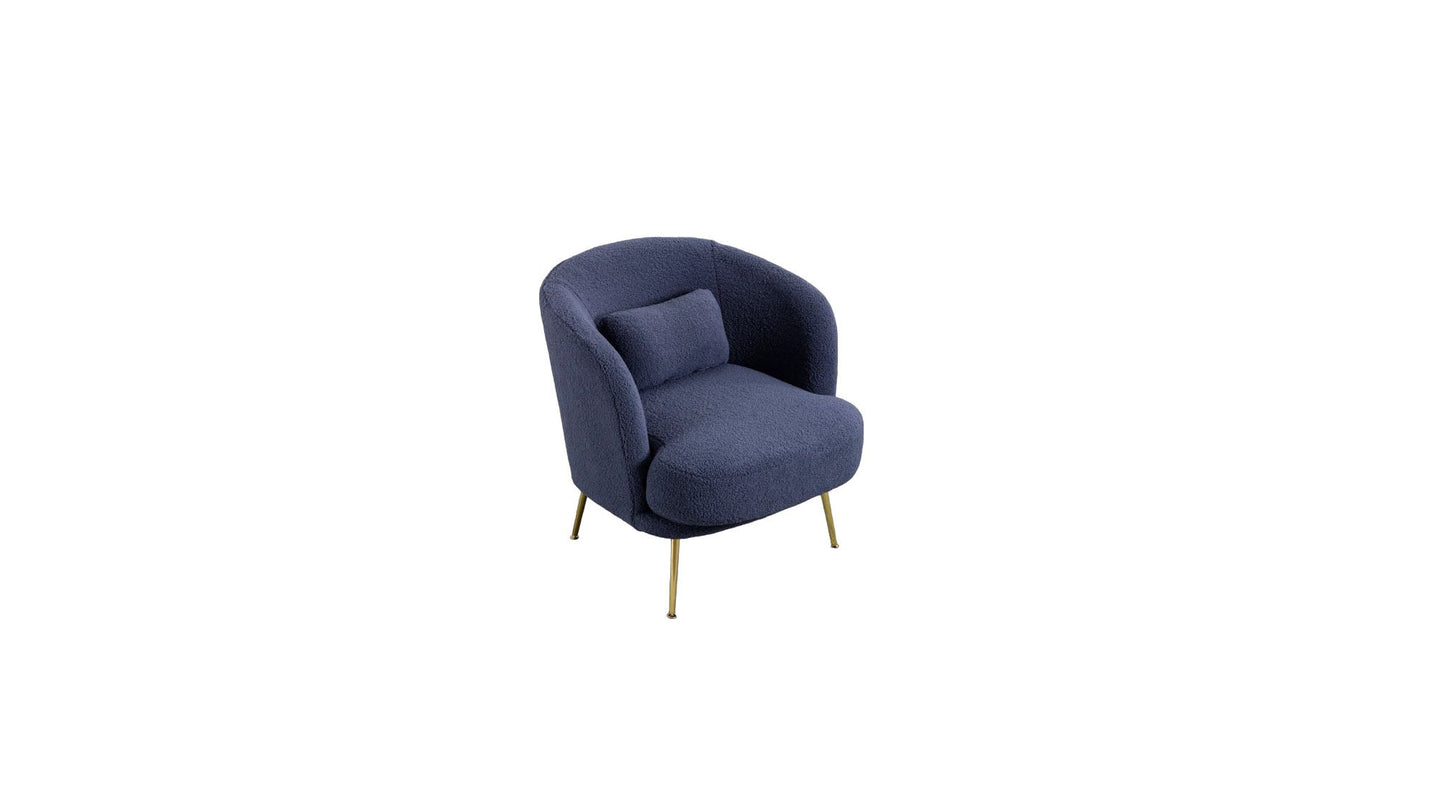 Doe Buck Velvet Cititum Accent Chair/Lounge Chair for  Living Room, Bedroom, Armchair Sofa Chair with natural finish golden legs