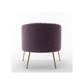 Doe Buck Velvet Jella  Accent Chair/Lounge Chair for  Living Room, Bedroom, Armchair Sofa Chair with Gold Legs.