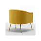 Doe Buck Velvet Jella  Accent Chair/Lounge Chair for  Living Room, Bedroom, Armchair Sofa Chair with Gold Legs.