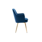 Doe Buck Velvet Tonas   Accent Chair/dining chair/café chair  for  Living Room, dining room ,restaurant  Armchair  with Gold Legs.