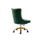 Doe Buck Velvet Swen task chair /study chair /office chair   for  study  Room, office  , swivel Armchair  with Gold base