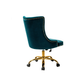 Doe Buck Velvet Swen task chair /study chair /office chair   for  study  Room, office  , swivel Armchair  with Gold base