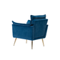 Doe Buck Velvet fyn Accent Chair/Lounge Chair for  Living Room, Bedroom, Armchair Sofa Chair with Gold Legs.