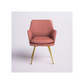 Doe Buck Velvet Tonas   Accent Chair/dining chair/café chair  for  Living Room, dining room ,restaurant  Armchair  with Gold Legs.