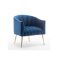 Doe Buck Velvet Jella  Accent Chair/Lounge Chair for  Living Room, Bedroom, Armchair Sofa Chair with Gold Legs.