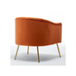 Doe Buck Velvet Jella  Accent Chair/Lounge Chair for  Living Room, Bedroom, Armchair Sofa Chair with Gold Legs.