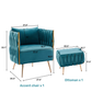 Doe Buck Velvet vegan  Accent Chair with ottoman /Lounge Chair for  Living Room, Bedroom, Armchair Sofa Chair with Gold Legs.