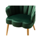 Doe Buck Velvet Rae Accent Chair/Lounge Chair for  Living Room, Bedroom, Armchair Sofa Chair with natural finish wooden legs