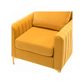 Doe Buck Velvet Rafeal  Accent Chair/Lounge Chair for  Living Room, Bedroom, Armchair Sofa Chair with Gold Legs.