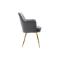 Doe Buck Velvet Tonas   Accent Chair/dining chair/café chair  for  Living Room, dining room ,restaurant  Armchair  with Gold Legs.