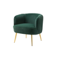 Doe Buck Velvet Leiser Accent Chair/Lounge Chair for  Living Room, Bedroom, Armchair Sofa Chair with Gold Legs.