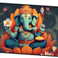 Ganesh Ji Sitting on Lotus Flower Idol - Divine Home Decor & Gift