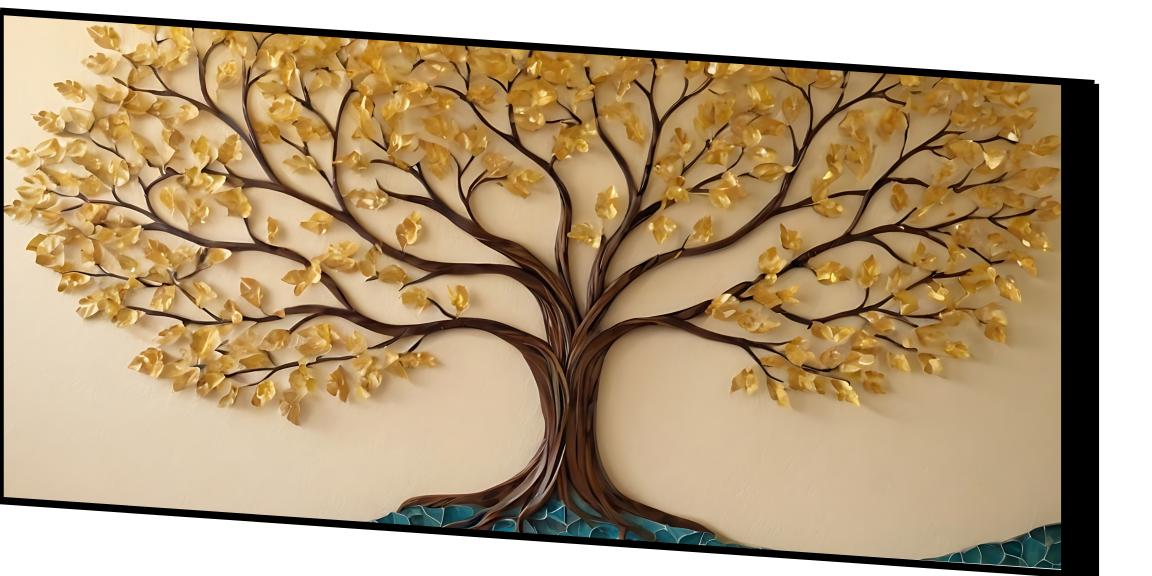 Vintage Tree in Water: Wall Paintings by Canvas Myntra