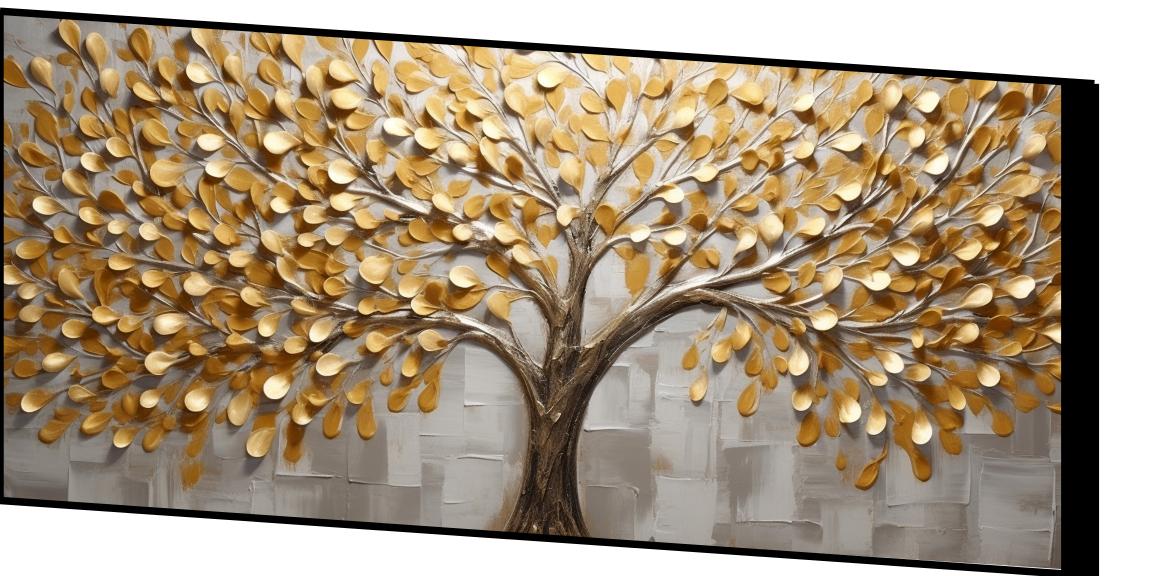 Gold Leaf tree: Wall Paintings by Canvas Myntra