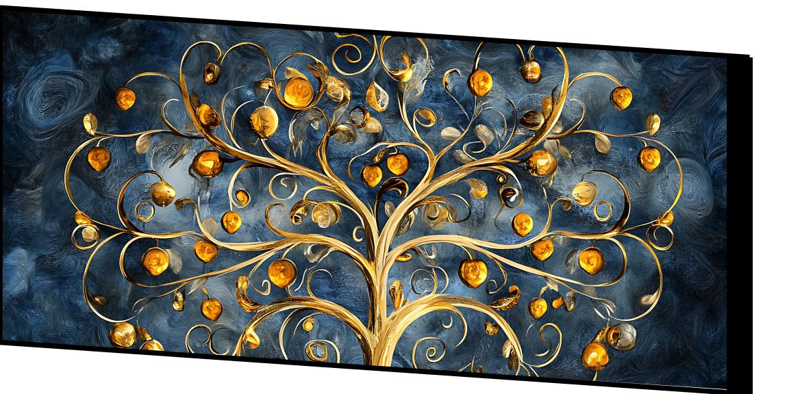 Old Fruits Tree Shape: Wall Paintings by Canvas Myntra