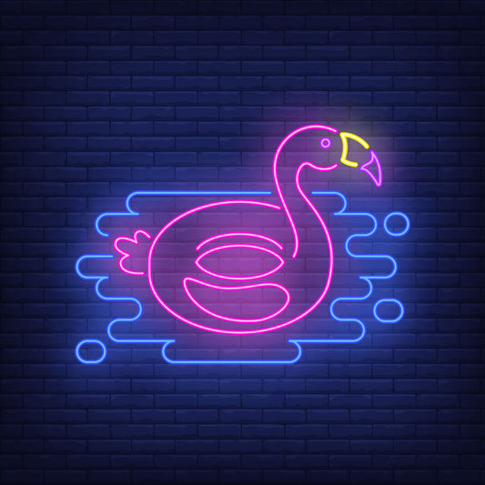 Neon Swan Lights in Water - Illuminated Decor for Bedrooms, Living Rooms, and Parties"