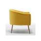 Doe Buck Velvet Jella  Accent Chair/Lounge Chair for  Living Room, Bedroom, Armchair Sofa Chair with Gold Legs.