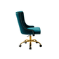 Doe Buck Velvet Swen task chair /study chair /office chair   for  study  Room, office  , swivel Armchair  with Gold base