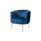 Doe Buck Velvet Leiser Accent Chair/Lounge Chair for  Living Room, Bedroom, Armchair Sofa Chair with Gold Legs.