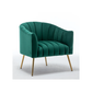 Doe Buck Velvet Jella  Accent Chair/Lounge Chair for  Living Room, Bedroom, Armchair Sofa Chair with Gold Legs.