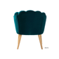 Doe Buck Velvet Rae Accent Chair/Lounge Chair for  Living Room, Bedroom, Armchair Sofa Chair with natural finish wooden legs