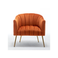 Doe Buck Velvet Jella  Accent Chair/Lounge Chair for  Living Room, Bedroom, Armchair Sofa Chair with Gold Legs.