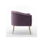 Doe Buck Velvet Jella  Accent Chair/Lounge Chair for  Living Room, Bedroom, Armchair Sofa Chair with Gold Legs.