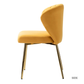 Doe Buck Velvet Chimene Accent Chair/dining chair/café chair  for  Living Room, dining room ,restaurant  Armchair  with Gold Legs.