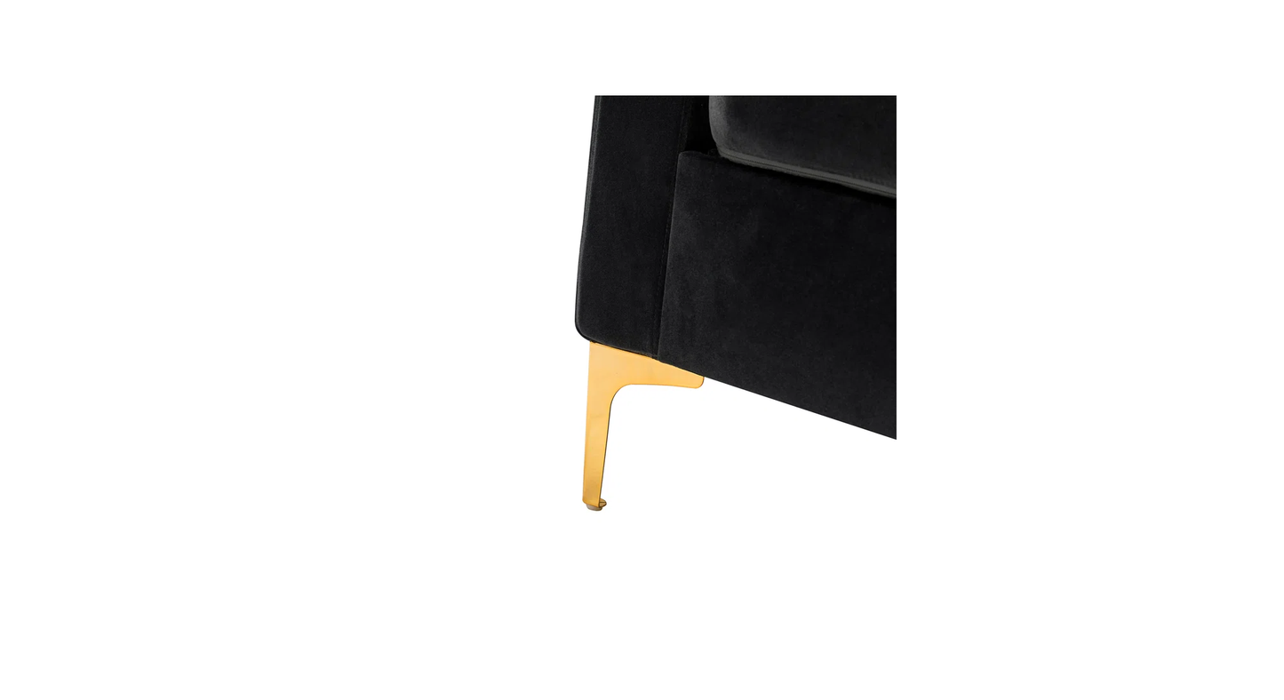 Doe Buck Velvet Rafeal  Accent Chair/Lounge Chair for  Living Room, Bedroom, Armchair Sofa Chair with Gold Legs.