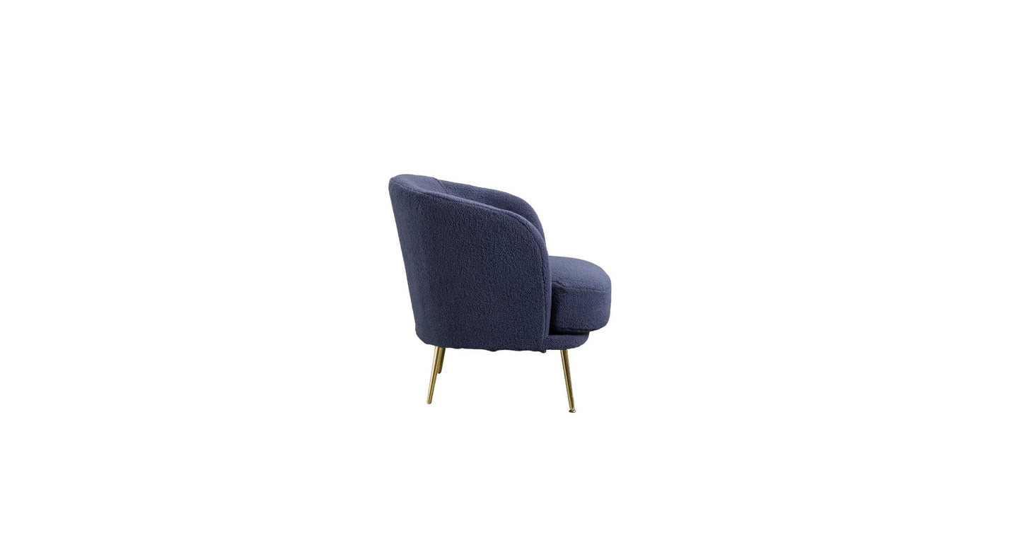 Doe Buck Velvet Cititum Accent Chair/Lounge Chair for  Living Room, Bedroom, Armchair Sofa Chair with natural finish golden legs