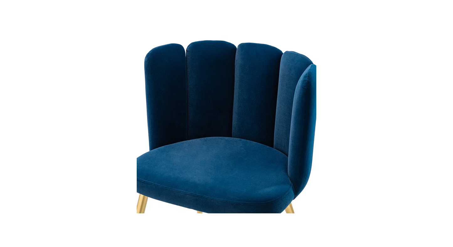 Doe Buck Velvet marsillio   Accent Chair/dining chair/café chair/side chair  for  Living Room, dining room ,restaurant  Armchair  with Gold Legs.