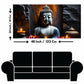 "Buddha Statue with Rock Wall Background - Serene Home Decor"