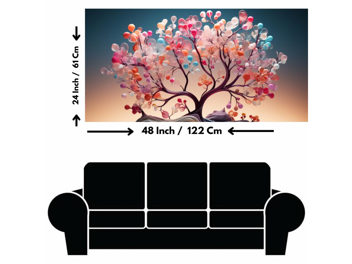 Tree With flower: Wall Paintings by Canvas Myntra