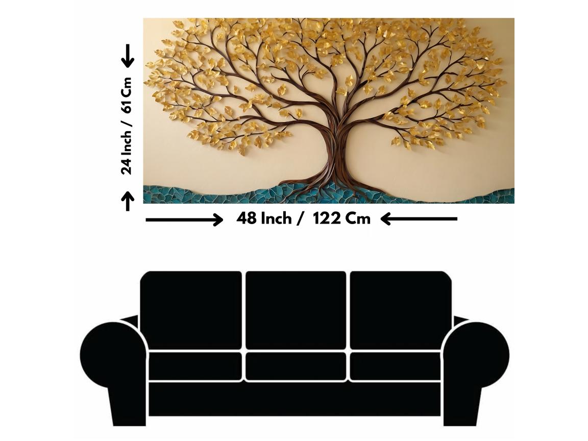 Vintage Tree in Water: Wall Paintings by Canvas Myntra