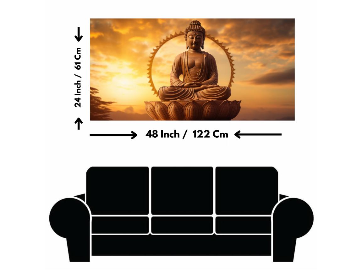 Lord Buddha: Wall Paintings by Canvas Myntra