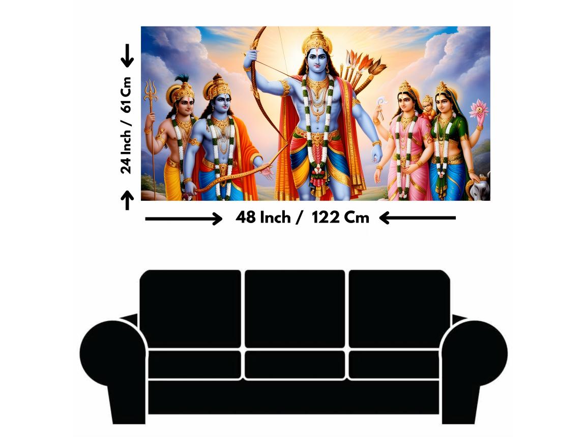 Lord Rama With bow: Wall Paintings by Canvas Myntra