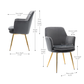 Doe Buck Velvet Tonas   Accent Chair/dining chair/café chair  for  Living Room, dining room ,restaurant  Armchair  with Gold Legs.